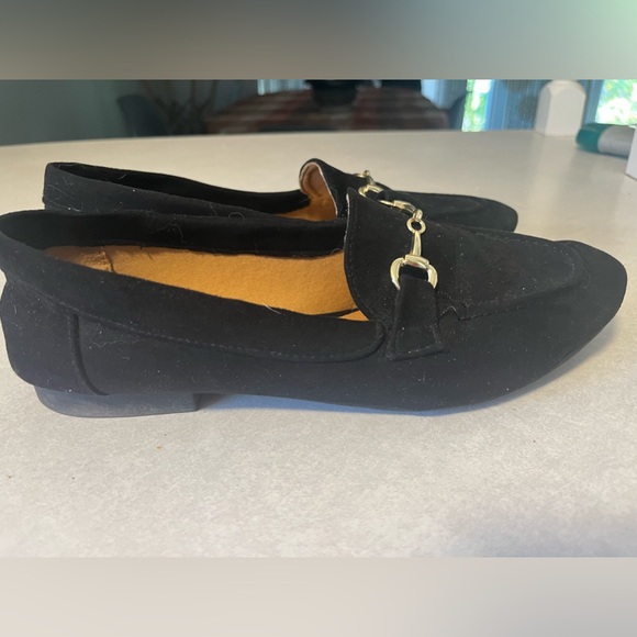 Black Qupid loafers with gold detail - Picture 2 of 3